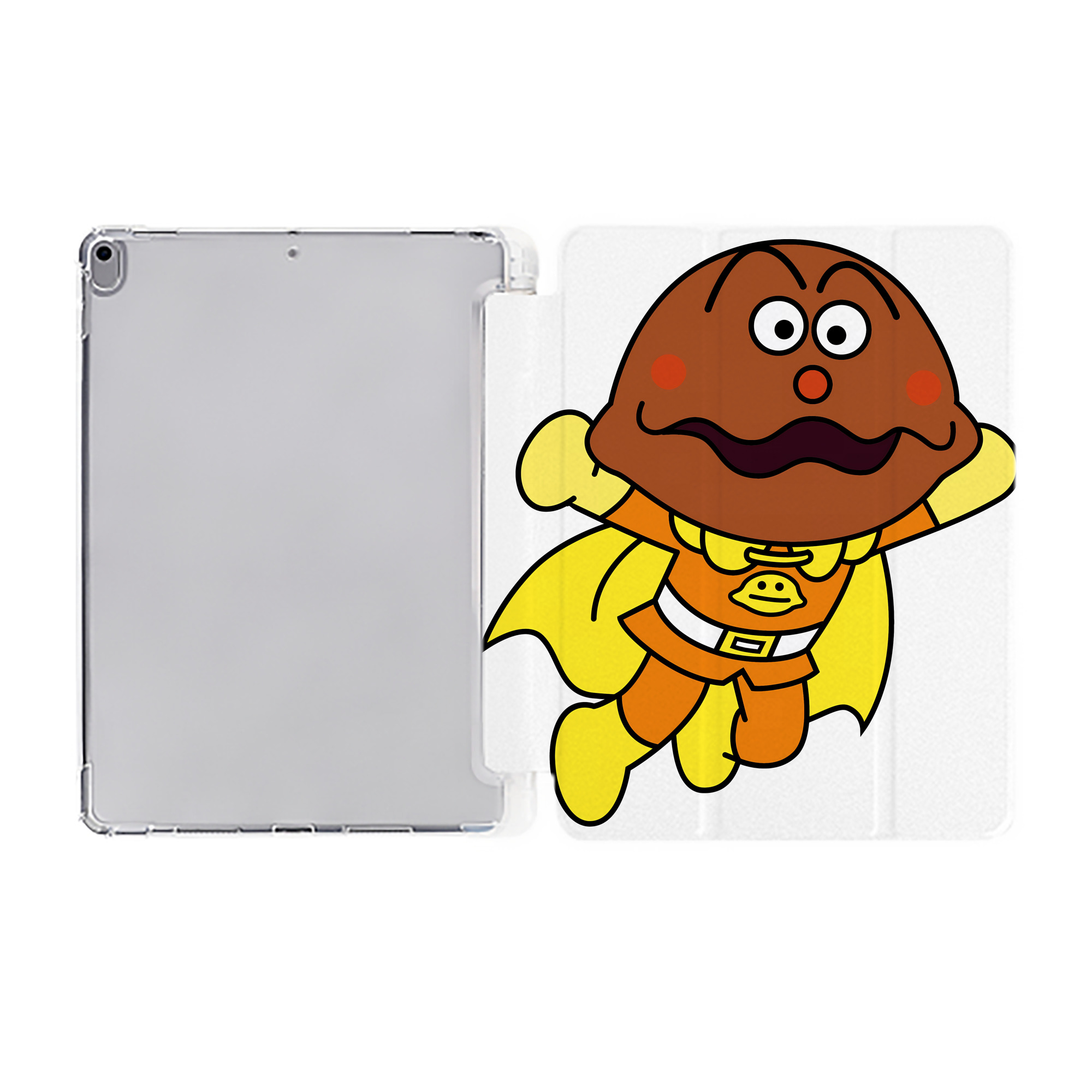 （画像用） アンパンマン Anpanman IPad ケース ペン収納付き 三つ折りスタンド PUレザー×シリコン 対応機種9.5/10.5/10.9インチ